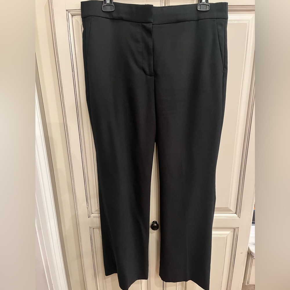 J. Crew Black Crop Italian Wool Blend Trousers Size 10